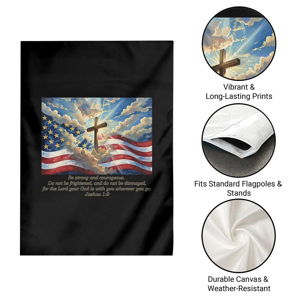 Jesus Christian Garden Flag American Flag Religious Cross Bible Verse Faith Inspirational TS14 Print Your Wear
