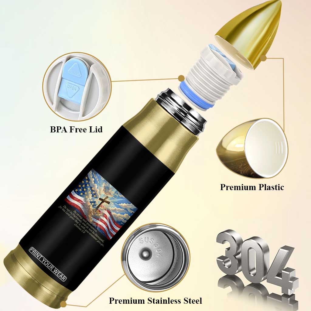 Jesus Christian Bullet Tumbler American Flag Religious Cross Bible Verse Faith Inspirational TS14 Print Your Wear