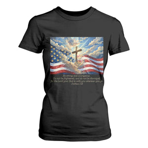 Jesus Christian T Shirt For Women American Flag Religious Cross Bible Verse Faith Inspirational TS14 Black Print Your Wear