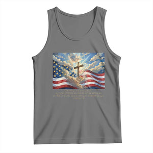 Jesus Christian Tank Top American Flag Religious Cross Bible Verse Faith Inspirational TS14 Black Heather Print Your Wear