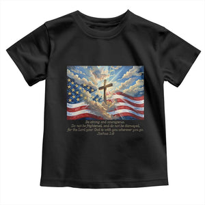 Jesus Christian Toddler T Shirt American Flag Religious Cross Bible Verse Faith Inspirational TS14 Black Print Your Wear