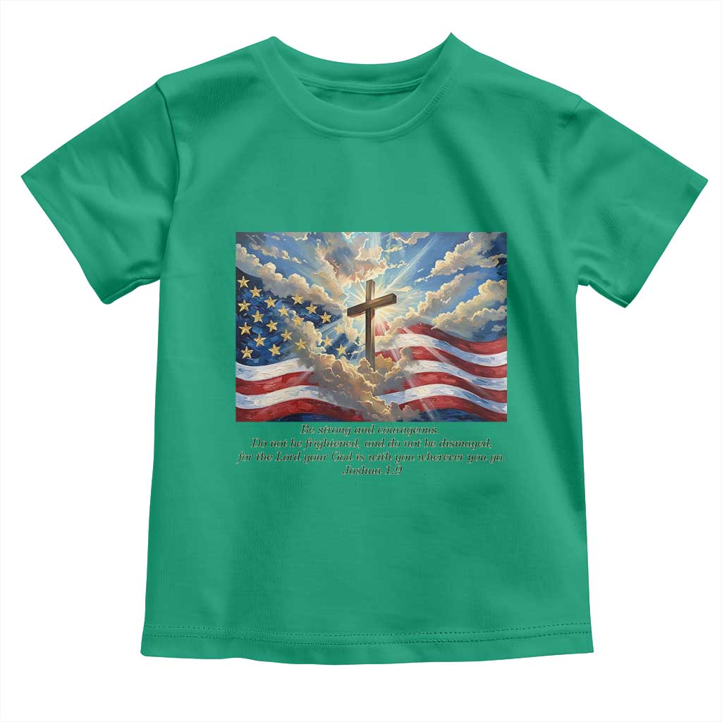 Jesus Christian Toddler T Shirt American Flag Religious Cross Bible Verse Faith Inspirational TS14 Irish Green Print Your Wear