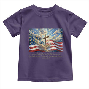 Jesus Christian Toddler T Shirt American Flag Religious Cross Bible Verse Faith Inspirational TS14 Purple Print Your Wear
