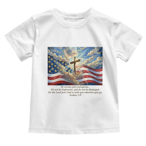 Jesus Christian Toddler T Shirt American Flag Religious Cross Bible Verse Faith Inspirational TS14 White Print Your Wear