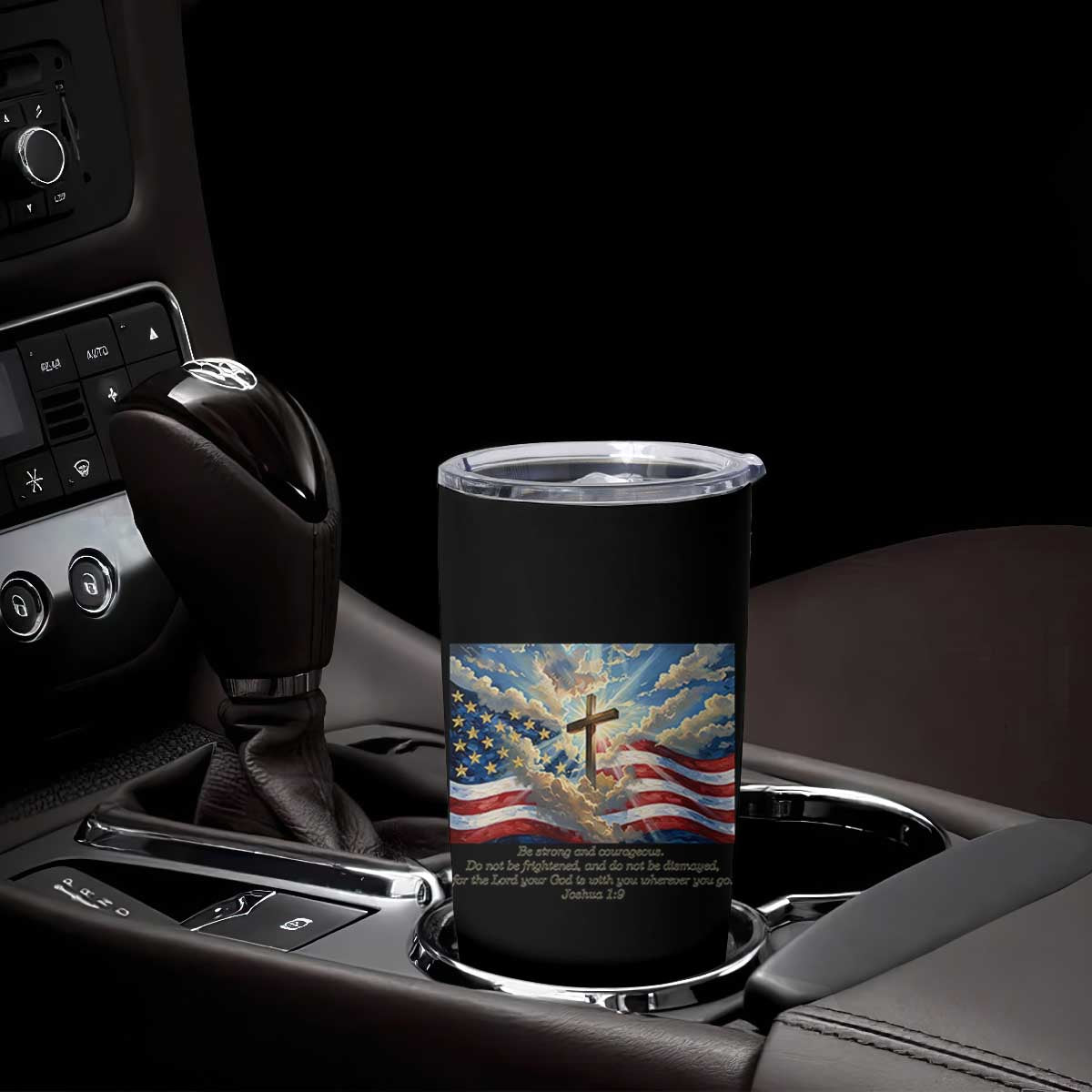 Jesus Christian Tumbler Cup American Flag Religious Cross Bible Verse Faith Inspirational TS14 Print Your Wear