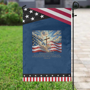 Jesus Christian Garden Flag American Flag Religious Cross Bible Verse Faith Inspirational TS14 Classic Blue Black Print Your Wear