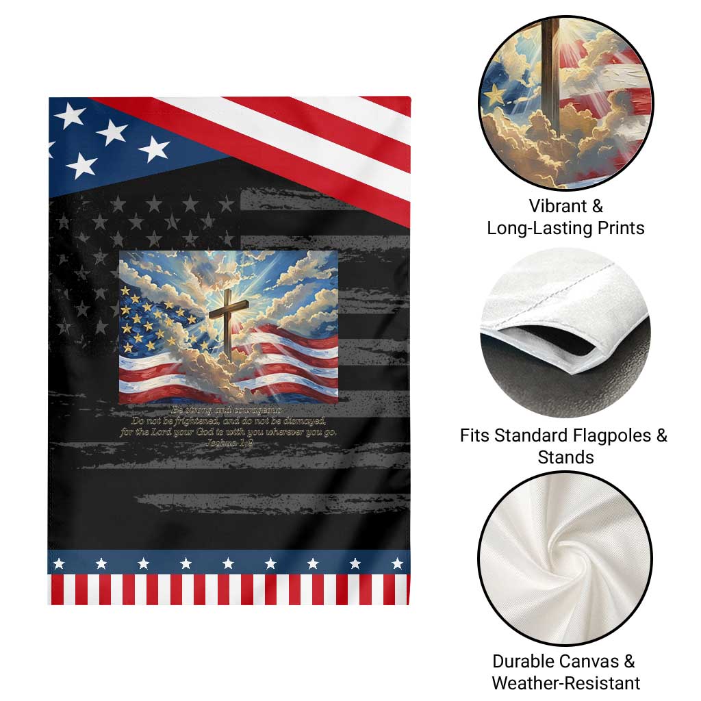 Jesus Christian Garden Flag American Flag Religious Cross Bible Verse Faith Inspirational TS14 Print Your Wear