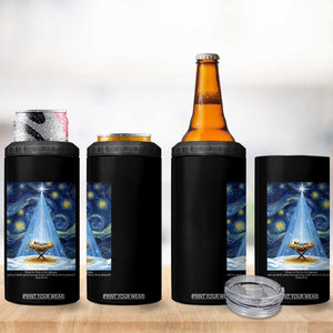 Christian Christmas 4 in 1 Can Cooler Tumbler Nativity Scene Jeus Baby Starry Night Xmas TS14 Print Your Wear