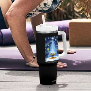 Christian Christmas Tumbler With Handle Nativity Scene Jeus Baby Starry Night Xmas TS14 Print Your Wear