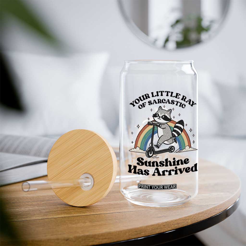 Funny Raccoon Rainbow Glass Can Your Little Ray Of Sarcastic Sunshine Has Arrived TS14 Print Your Wear