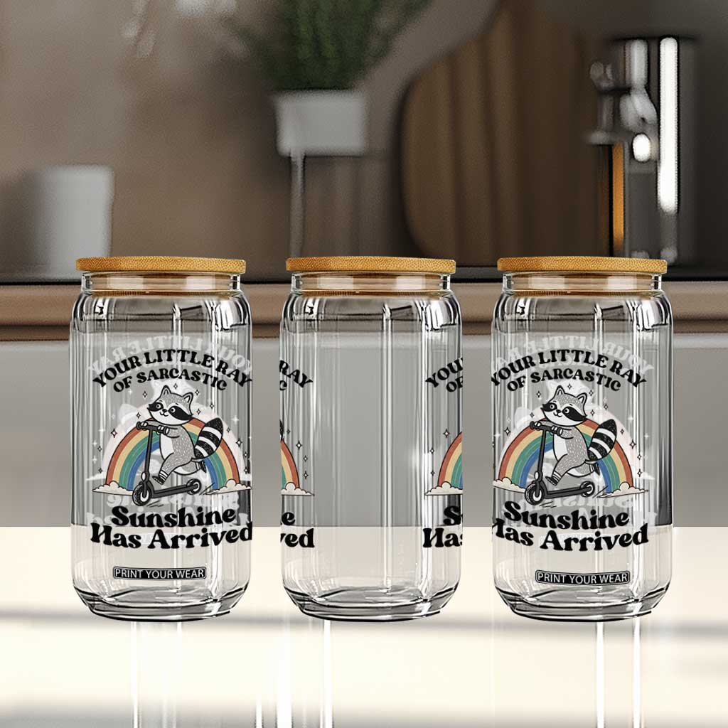 Funny Raccoon Rainbow Glass Can Your Little Ray Of Sarcastic Sunshine Has Arrived TS14 Print Your Wear