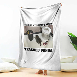 Trashed Panda Throw Blanket My Spirit Animal Funny Drunk Raccoon Meme TS14 Print Your Wear