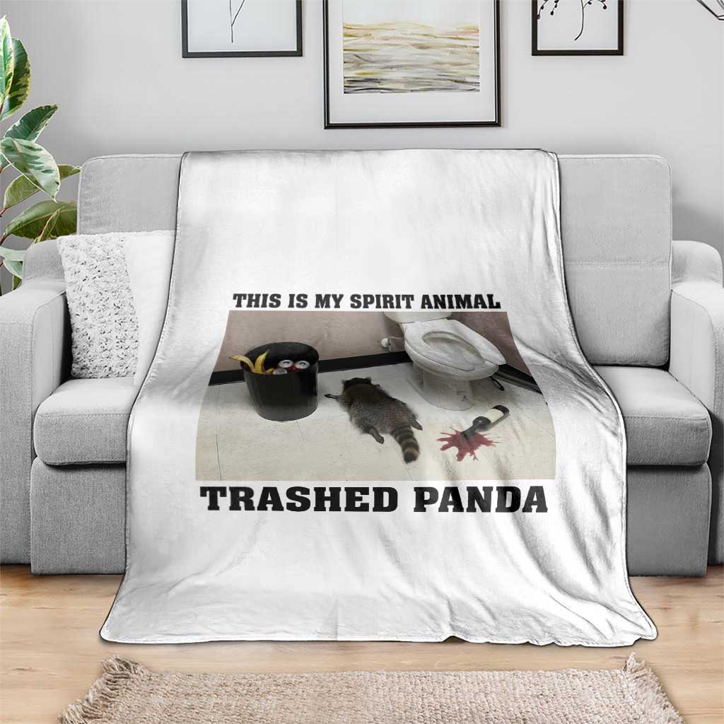 Trashed Panda Throw Blanket My Spirit Animal Funny Drunk Raccoon Meme TS14 Print Your Wear