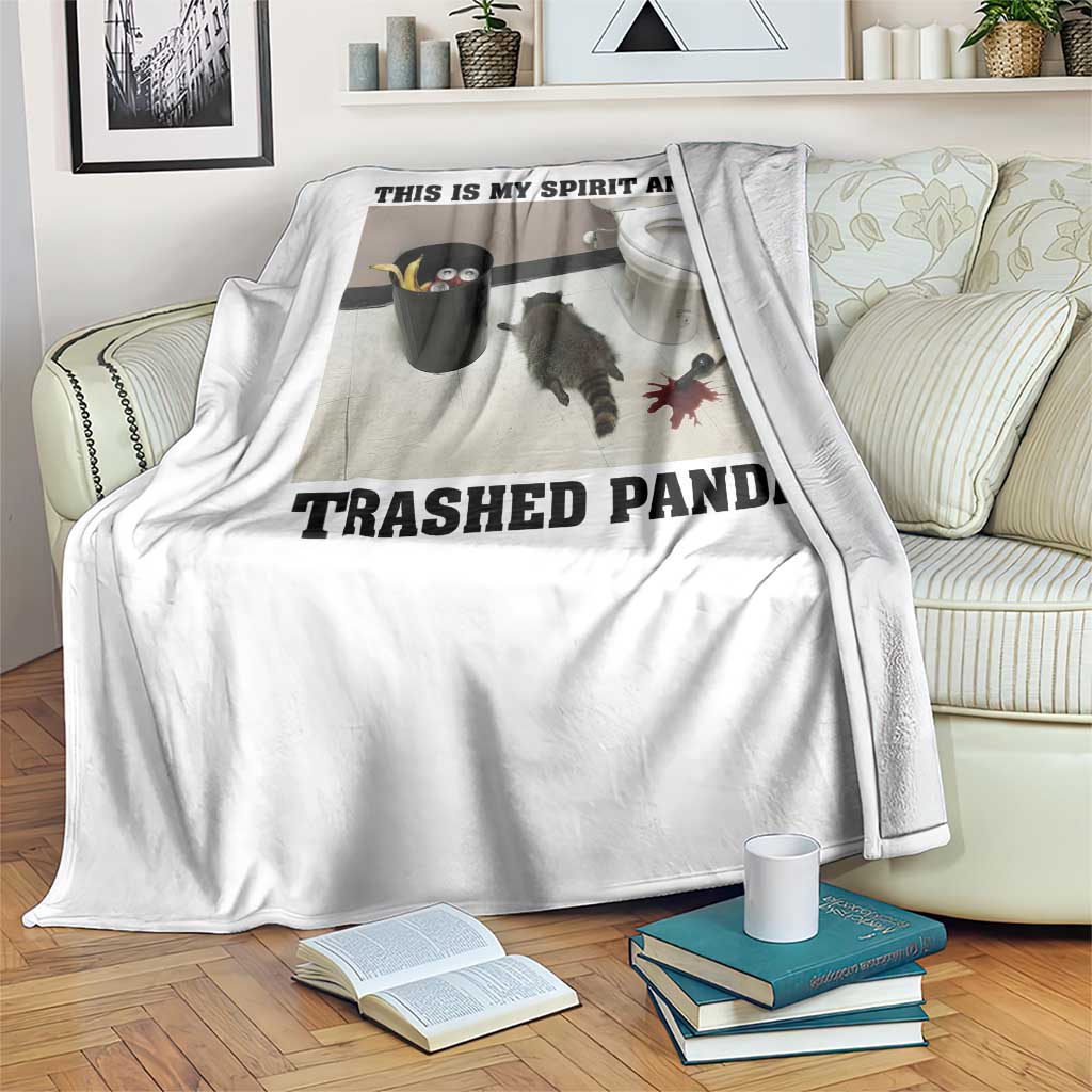 Trashed Panda Throw Blanket My Spirit Animal Funny Drunk Raccoon Meme TS14 Print Your Wear