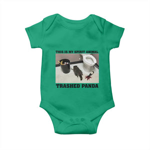 Trashed Panda Baby Onesie My Spirit Animal Funny Drunk Raccoon Meme TS14 Irish Green Print Your Wear