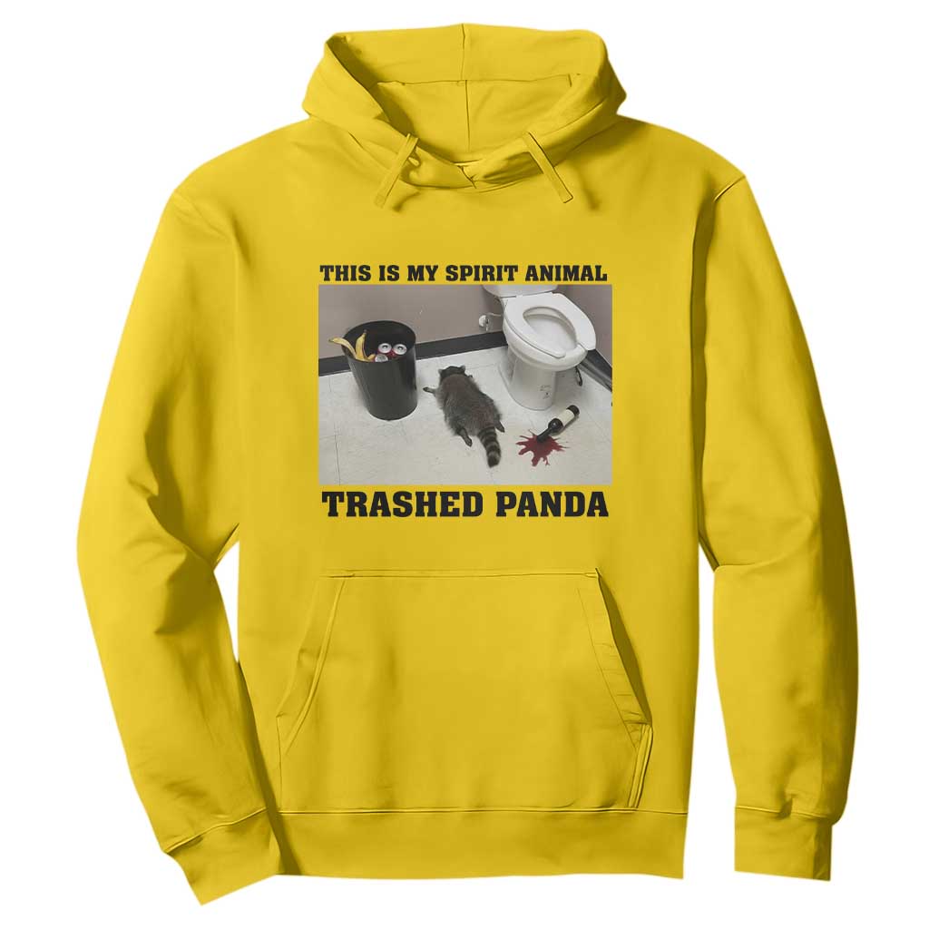 Trashed Panda Hoodie My Spirit Animal Funny Drunk Raccoon Meme TS14 Daisy Print Your Wear