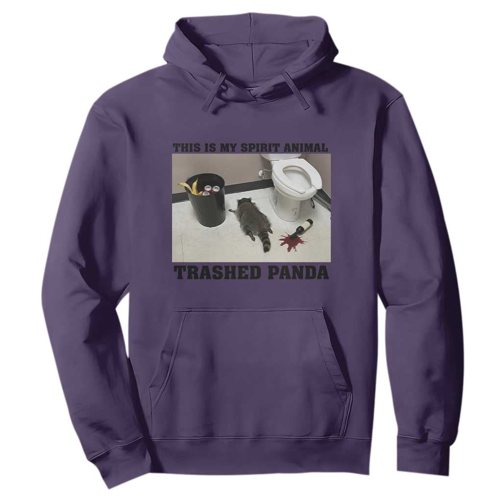 Trashed Panda Hoodie My Spirit Animal Funny Drunk Raccoon Meme TS14 Purple Print Your Wear