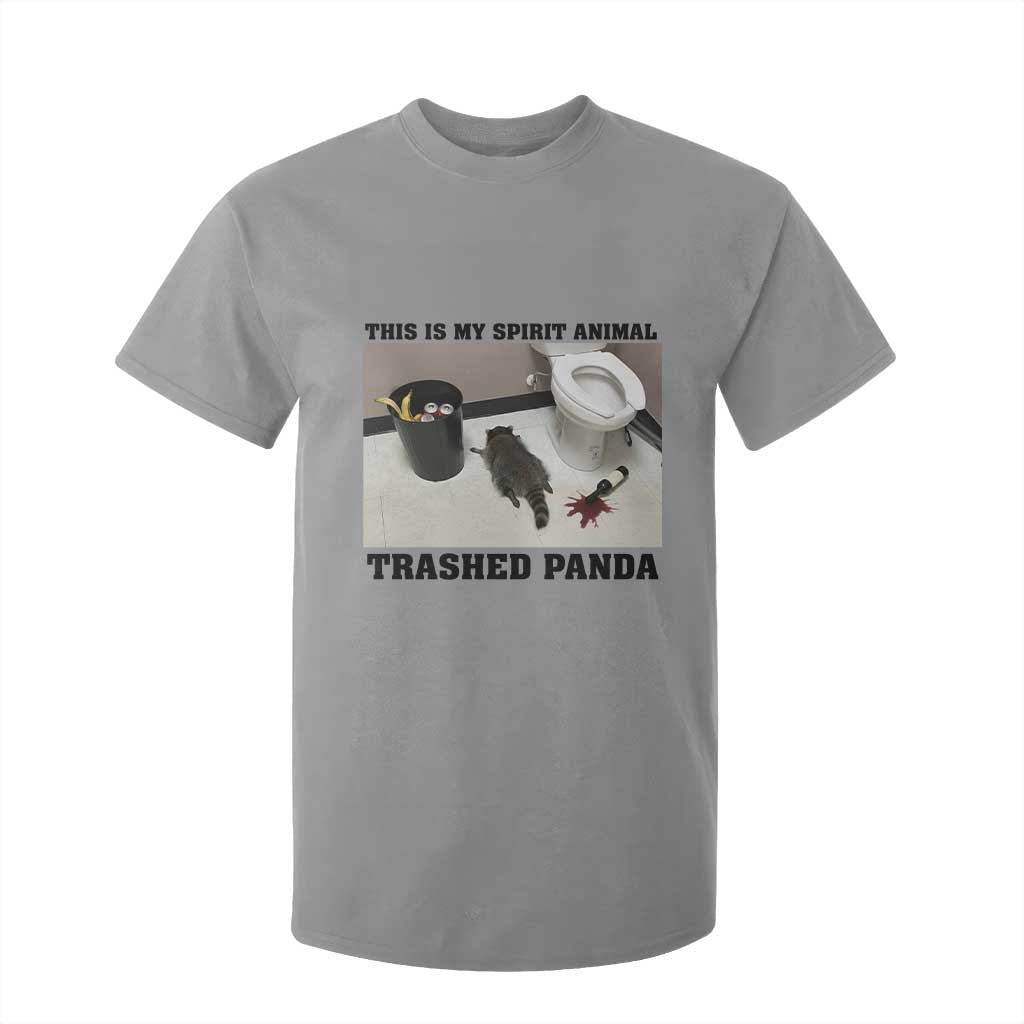Trashed Panda T Shirt For Kid My Spirit Animal Funny Drunk Raccoon Meme TS14 Sport Gray Print Your Wear