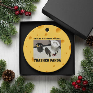 Trashed Panda Ceramic Ornament My Spirit Animal Funny Drunk Raccoon Meme TS14 1pc Yellow Cheese Print Your Wear