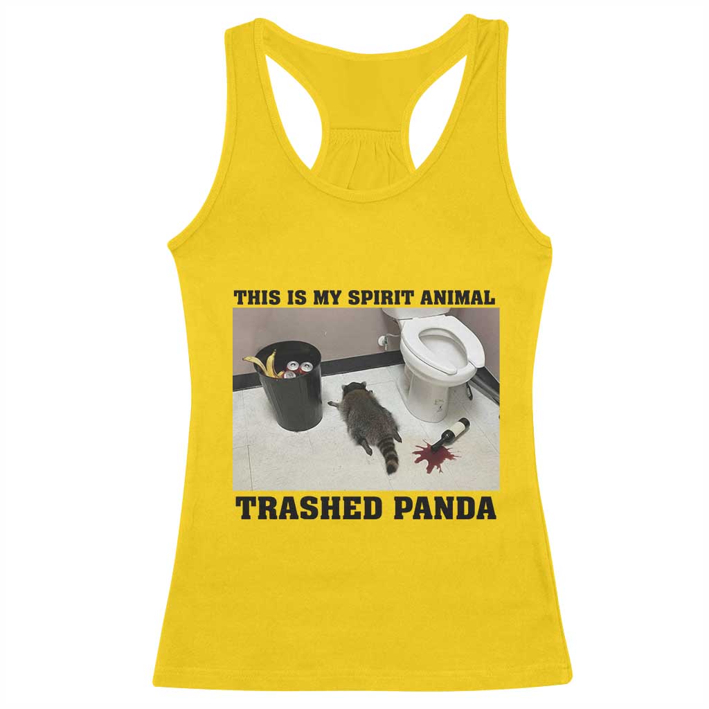 Trashed Panda Racerback Tank Top My Spirit Animal Funny Drunk Raccoon Meme TS14 Daisy Print Your Wear