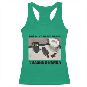 Trashed Panda Racerback Tank Top My Spirit Animal Funny Drunk Raccoon Meme TS14 Irish Green Print Your Wear