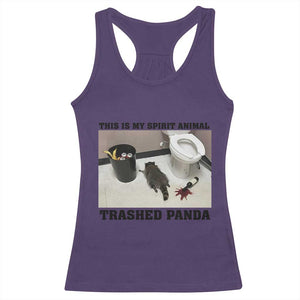 Trashed Panda Racerback Tank Top My Spirit Animal Funny Drunk Raccoon Meme TS14 Purple Print Your Wear