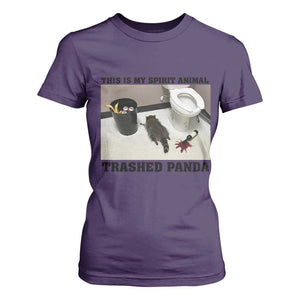 Trashed Panda T Shirt For Women My Spirit Animal Funny Drunk Raccoon Meme TS14 Purple Print Your Wear