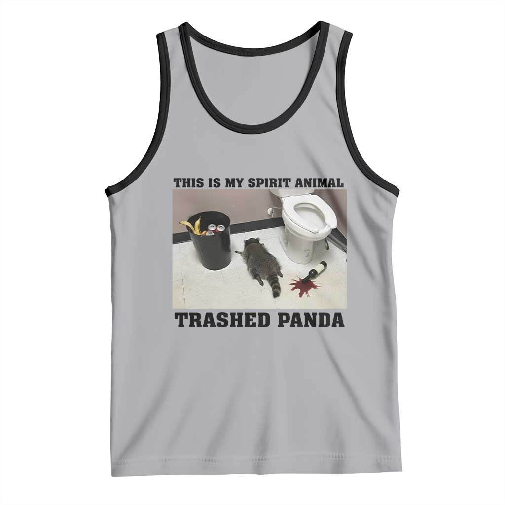 Trashed Panda Tank Top My Spirit Animal Funny Drunk Raccoon Meme TS14 Athletic Heather Black Print Your Wear