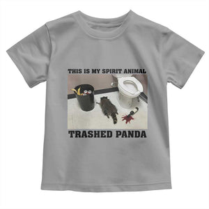 Trashed Panda Toddler T Shirt My Spirit Animal Funny Drunk Raccoon Meme TS14 Sport Gray Print Your Wear