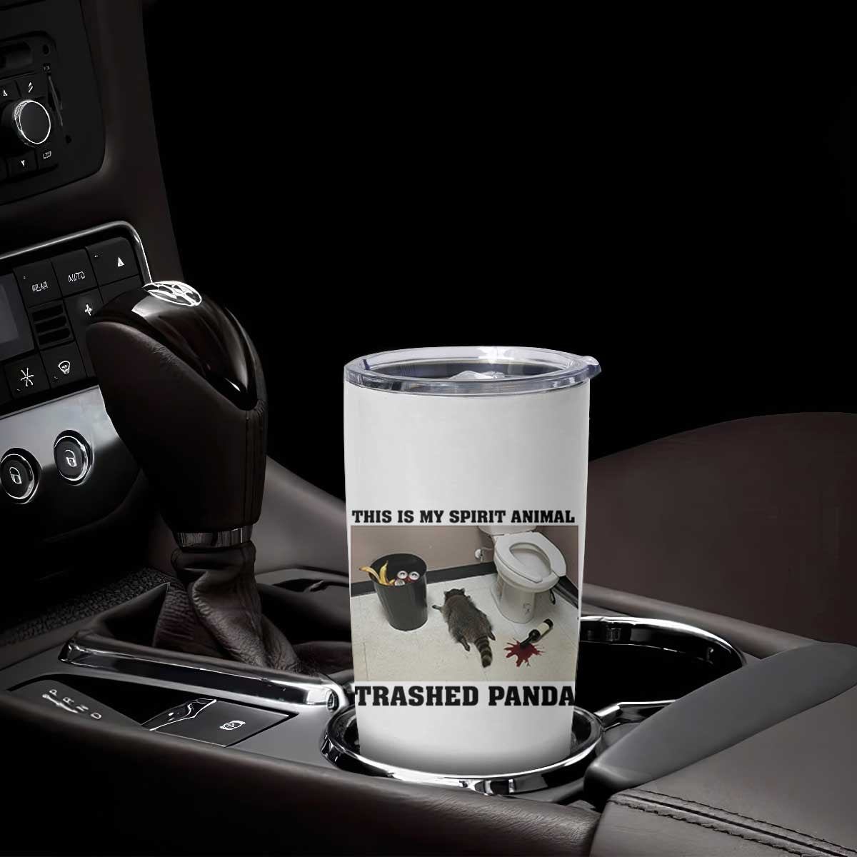 Trashed Panda Tumbler Cup My Spirit Animal Funny Drunk Raccoon Meme TS14 Print Your Wear