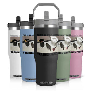 Trashed Panda Flip Straw Tumbler My Spirit Animal Funny Drunk Raccoon Meme TS14 Print Your Wear