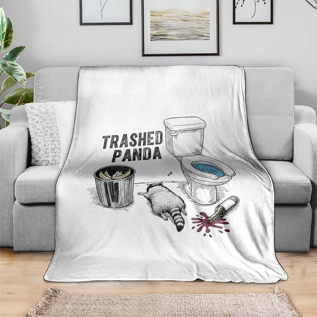 Trashed Panda Throw Blanket Funny Drunk Racoon Meme TS14 Print Your Wear
