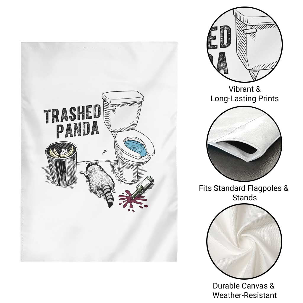 Trashed Panda Garden Flag Funny Drunk Racoon Meme TS14 Print Your Wear