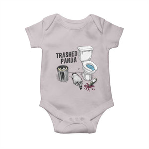 Trashed Panda Baby Onesie Funny Drunk Racoon Meme TS14 Ice Gray Print Your Wear