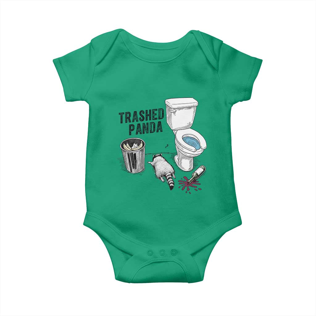 Trashed Panda Baby Onesie Funny Drunk Racoon Meme TS14 Irish Green Print Your Wear