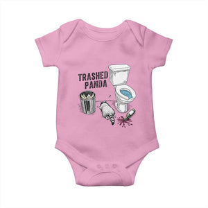 Trashed Panda Baby Onesie Funny Drunk Racoon Meme TS14 Light Pink Print Your Wear