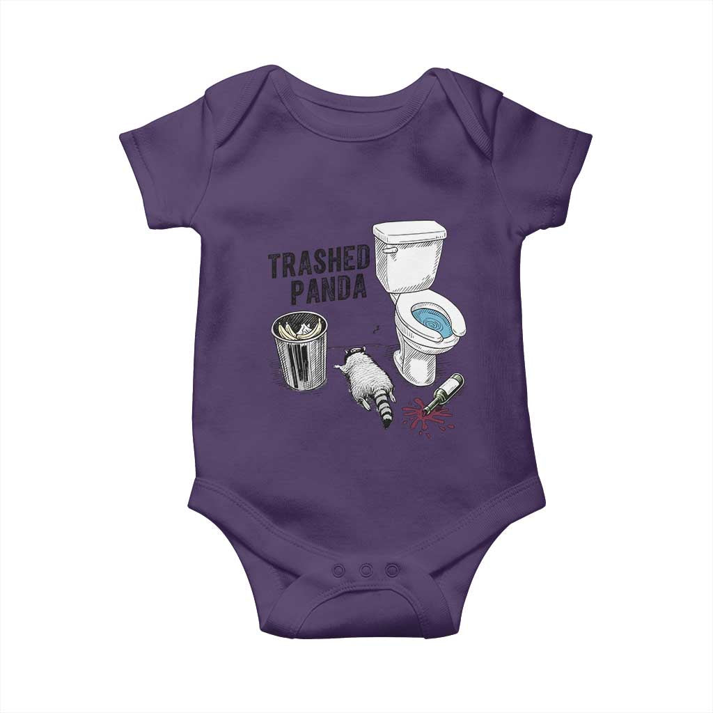 Trashed Panda Baby Onesie Funny Drunk Racoon Meme TS14 Purple Print Your Wear
