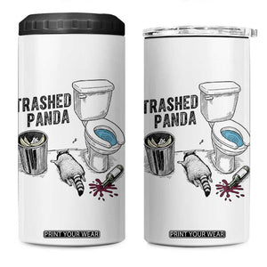 Trashed Panda 4 in 1 Can Cooler Tumbler Funny Drunk Racoon Meme TS14 One Size: 16 oz White Print Your Wear
