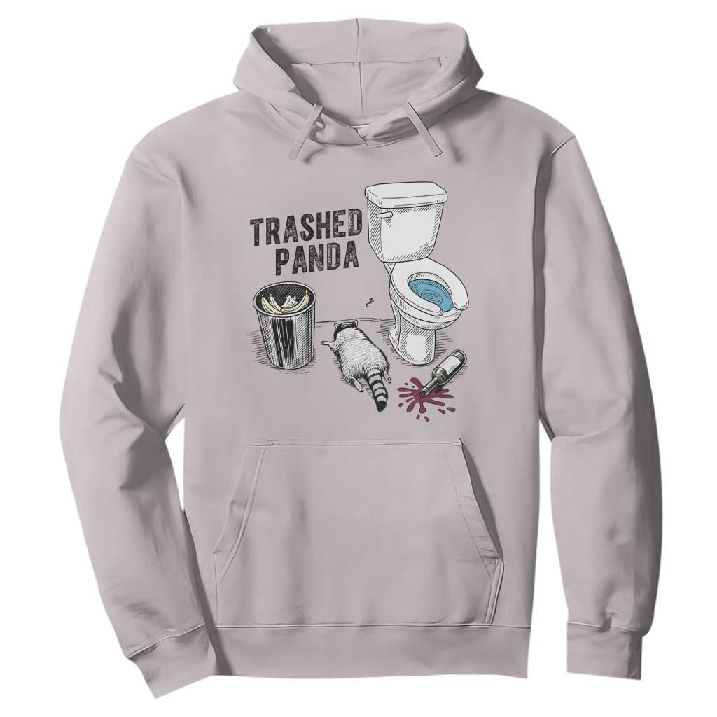 Trashed Panda Hoodie Funny Drunk Racoon Meme TS14 Ice Gray Print Your Wear