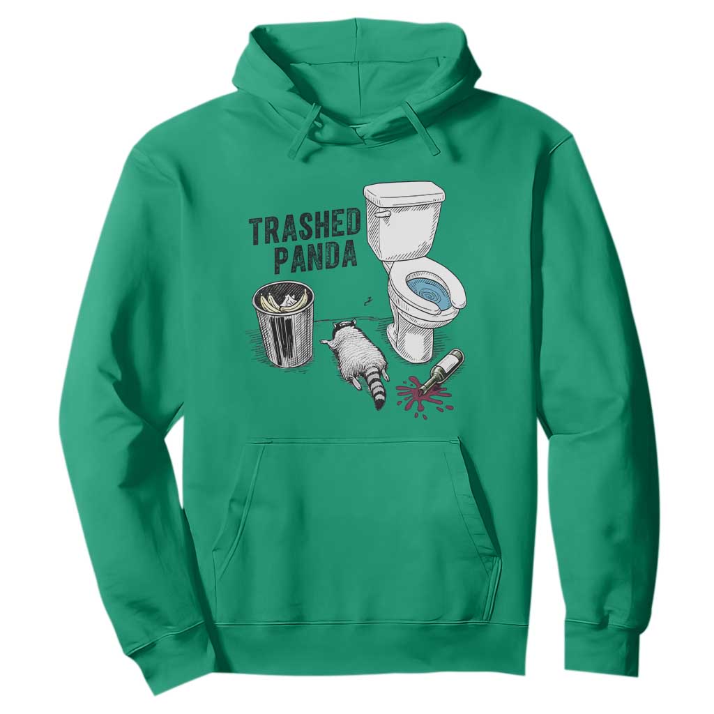 Trashed Panda Hoodie Funny Drunk Racoon Meme TS14 Irish Green Print Your Wear