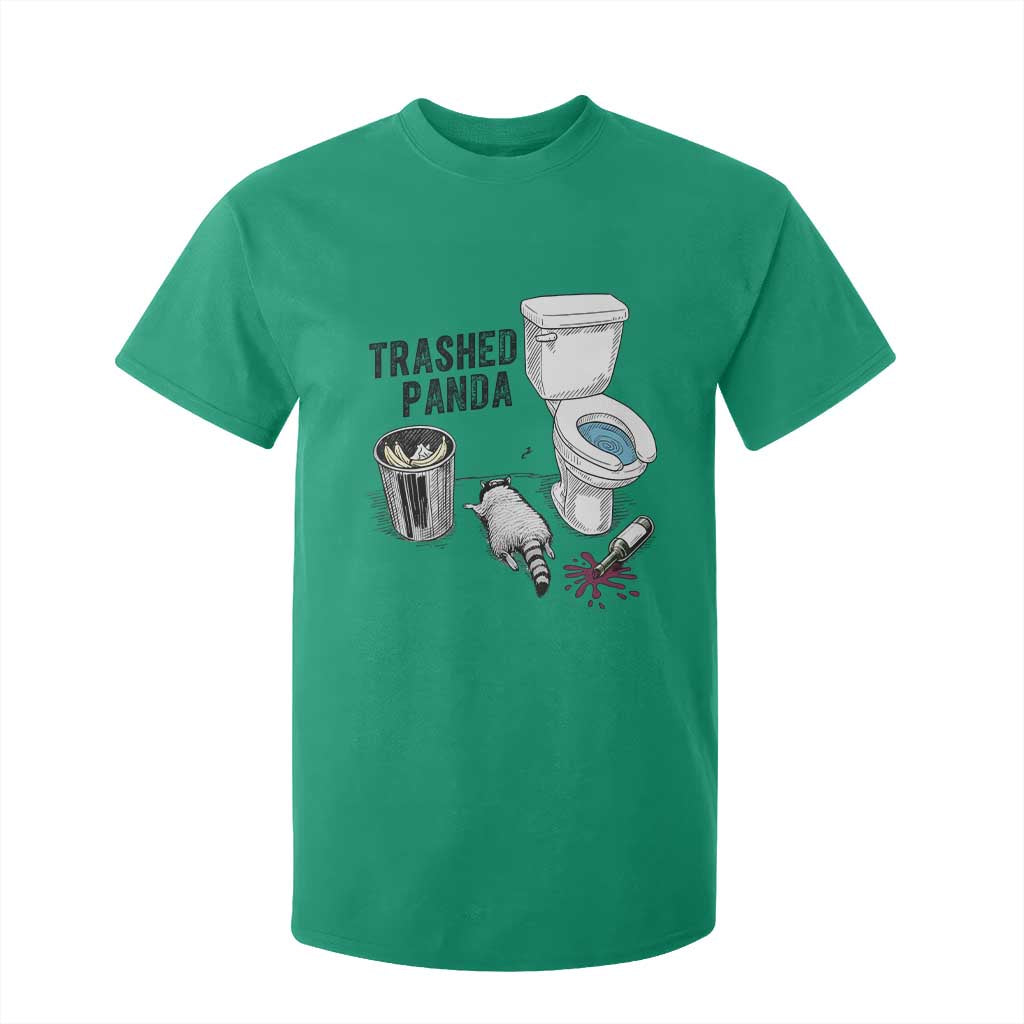 Trashed Panda T Shirt For Kid Funny Drunk Racoon Meme TS14 Irish Green Print Your Wear