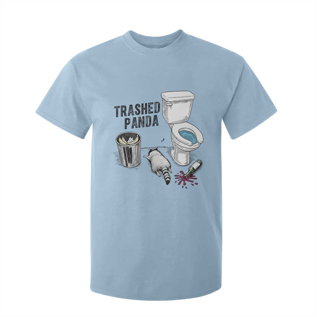 Trashed Panda T Shirt For Kid Funny Drunk Racoon Meme TS14 Light Blue Print Your Wear