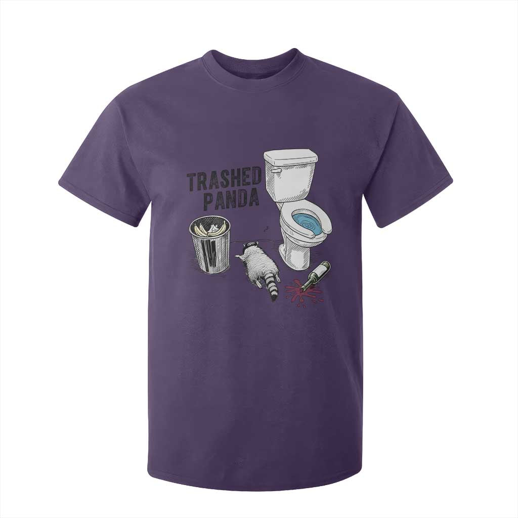 Trashed Panda T Shirt For Kid Funny Drunk Racoon Meme TS14 Purple Print Your Wear