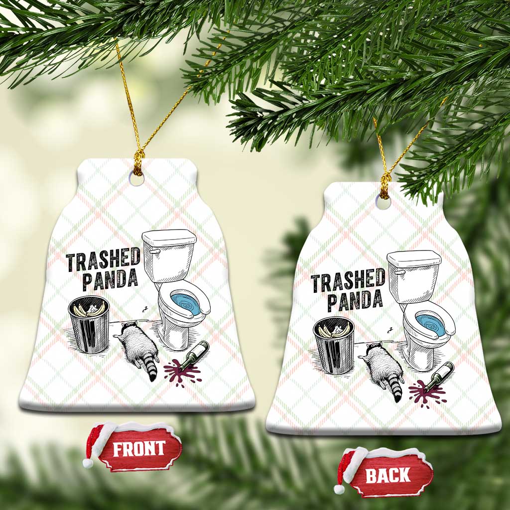 Trashed Panda Ceramic Ornament Funny Drunk Racoon Meme TS14 Print Your Wear