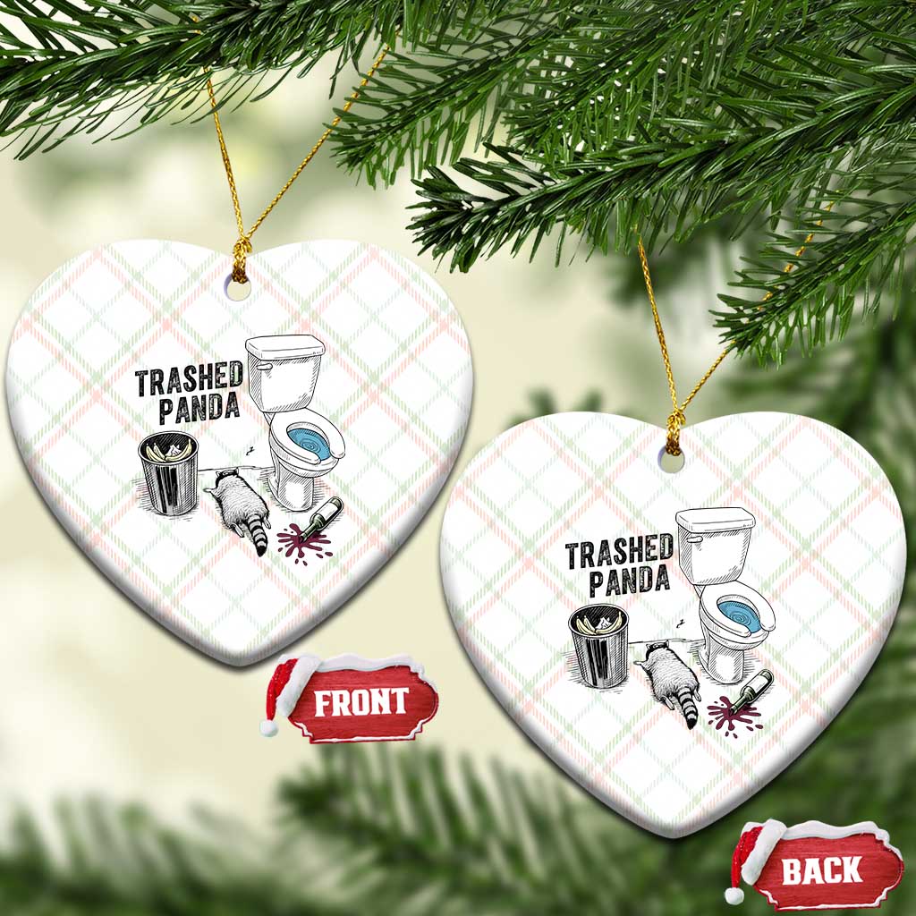 Trashed Panda Ceramic Ornament Funny Drunk Racoon Meme TS14 Print Your Wear