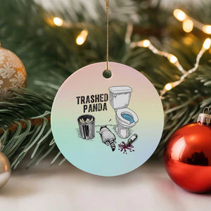 Trashed Panda Ceramic Ornament Funny Drunk Racoon Meme TS14 1pc Pastel Print Your Wear