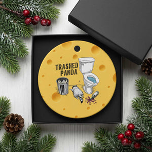 Trashed Panda Ceramic Ornament Funny Drunk Racoon Meme TS14 1pc Yellow Cheese Print Your Wear