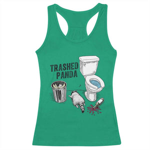 Trashed Panda Racerback Tank Top Funny Drunk Racoon Meme TS14 Irish Green Print Your Wear