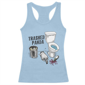 Trashed Panda Racerback Tank Top Funny Drunk Racoon Meme TS14 Light Blue Print Your Wear