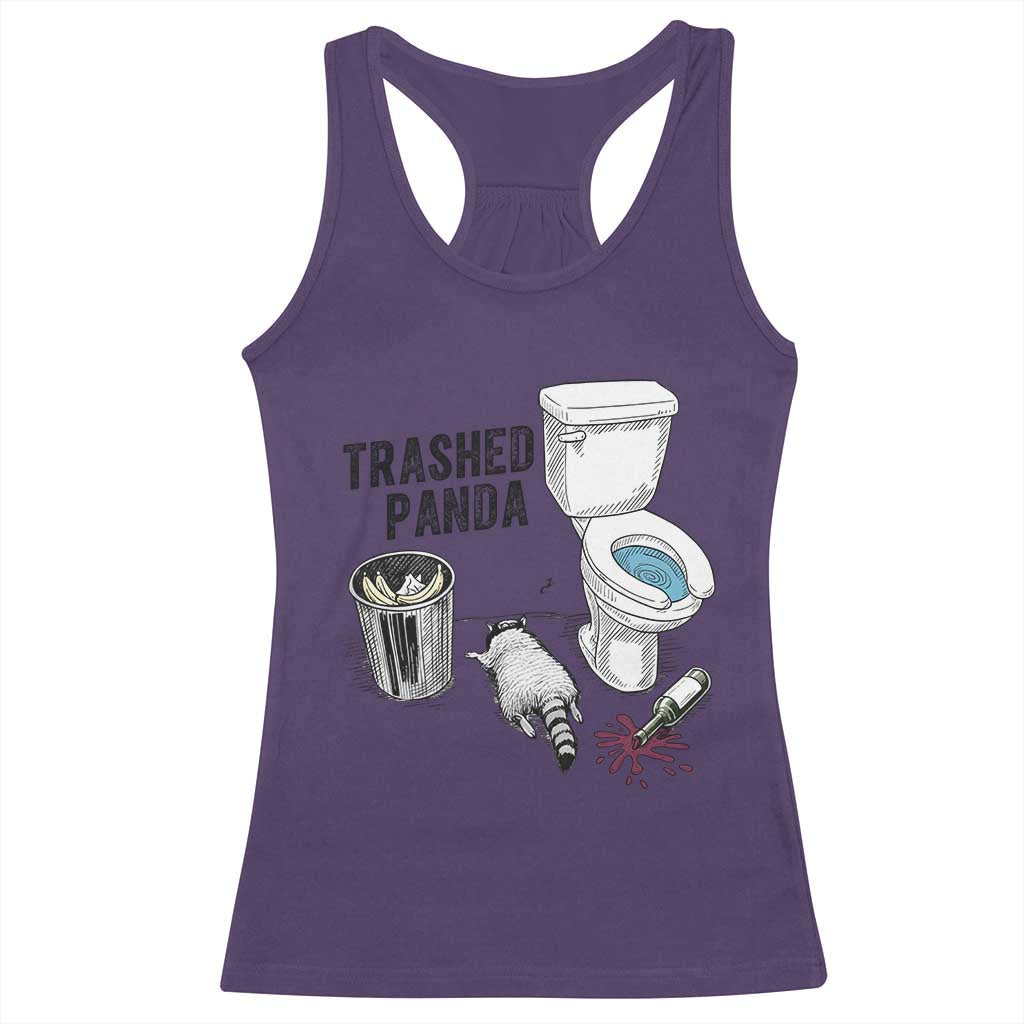 Trashed Panda Racerback Tank Top Funny Drunk Racoon Meme TS14 Purple Print Your Wear